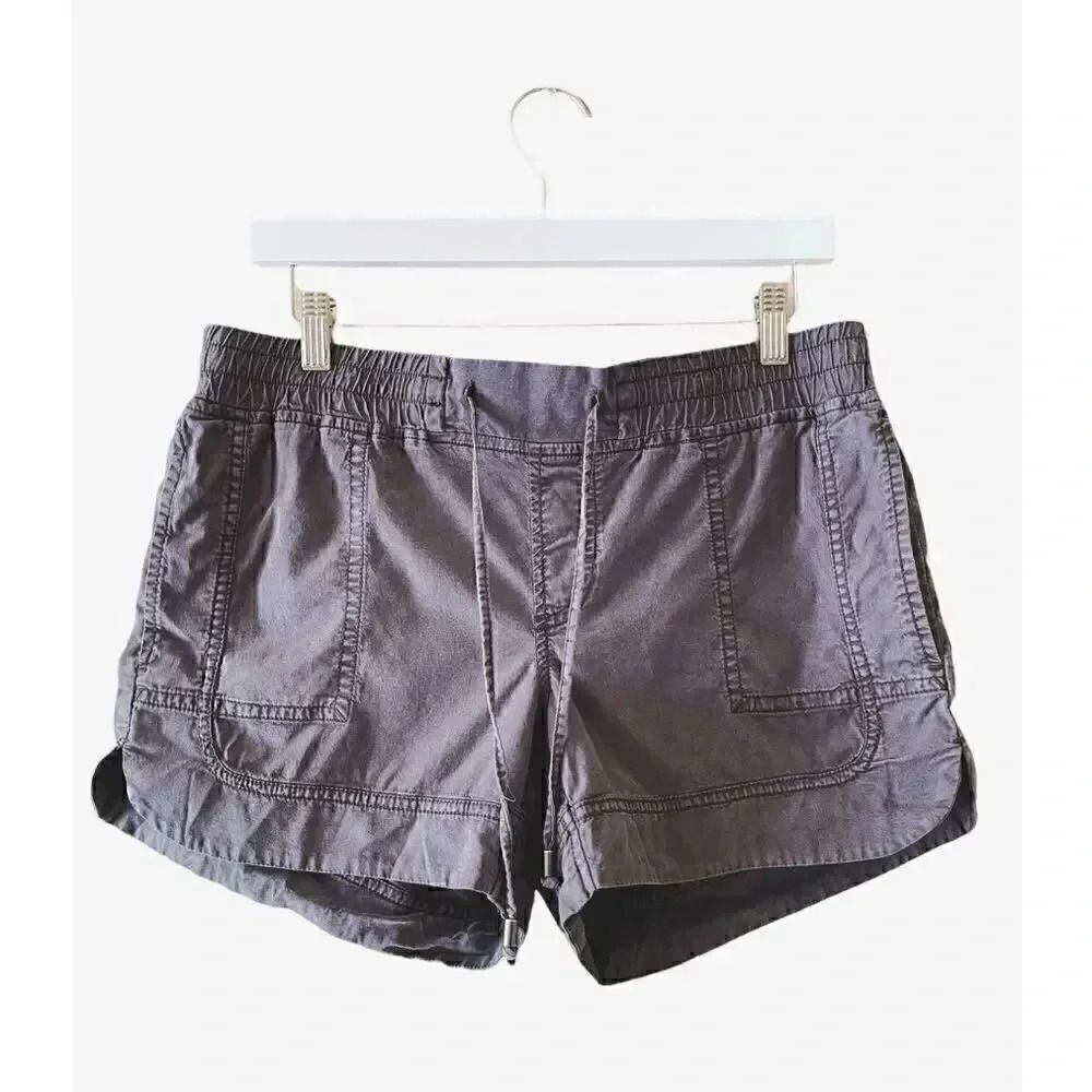 Aventura Charcoal Pockets Womens Beach Vacation Mid Rise Shorts SZ S